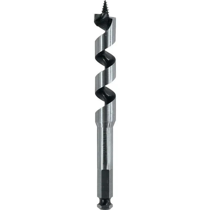 11/16″ x 6″ Ship Auger Bit – Traditional Spiral Design for Clean, Chip-Free Drilling in Hardwood