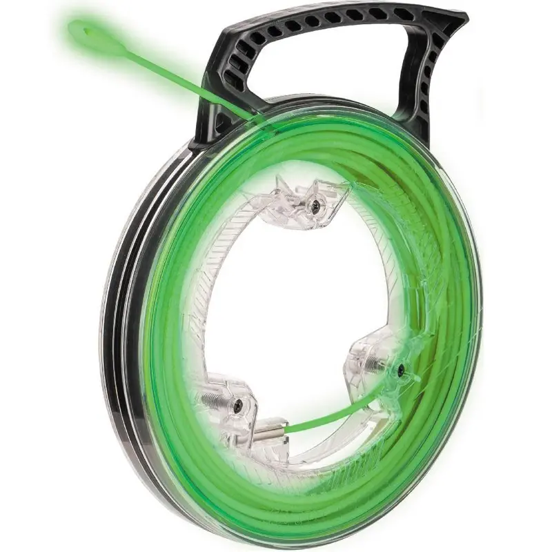 40-Foot Glow-in-the-Dark Fiberglass Fish Tape – Stainless-Steel Connector & Nylon Tip – Klein Tools 50660