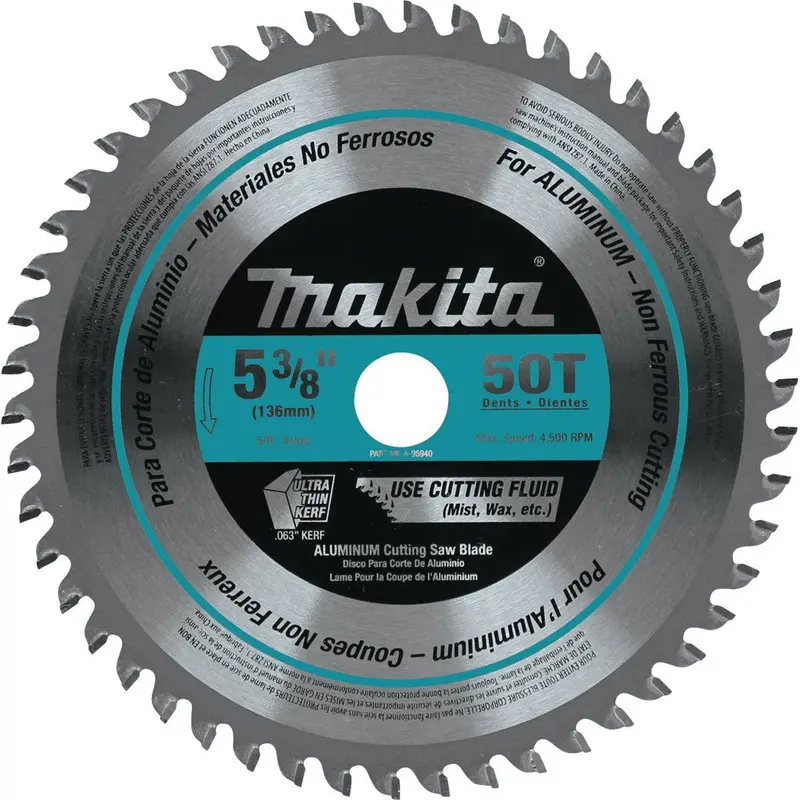 5-3/8″ 50-Tooth Aluminum-Cut Carbide Saw Blade