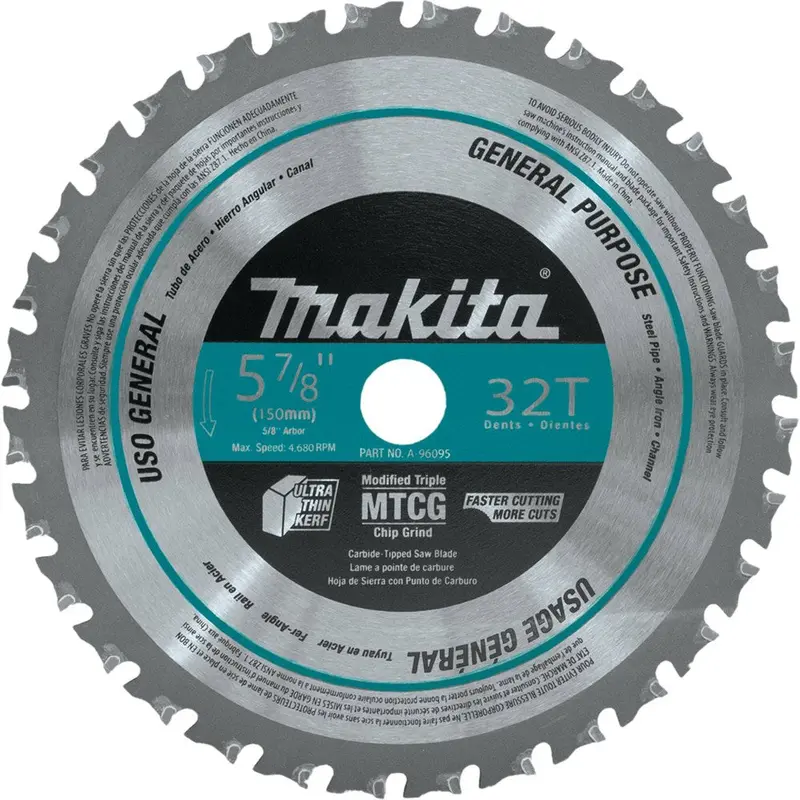 5-7/8″ 32-Tooth General-Purpose Metal-Cut Carbide Saw Blade