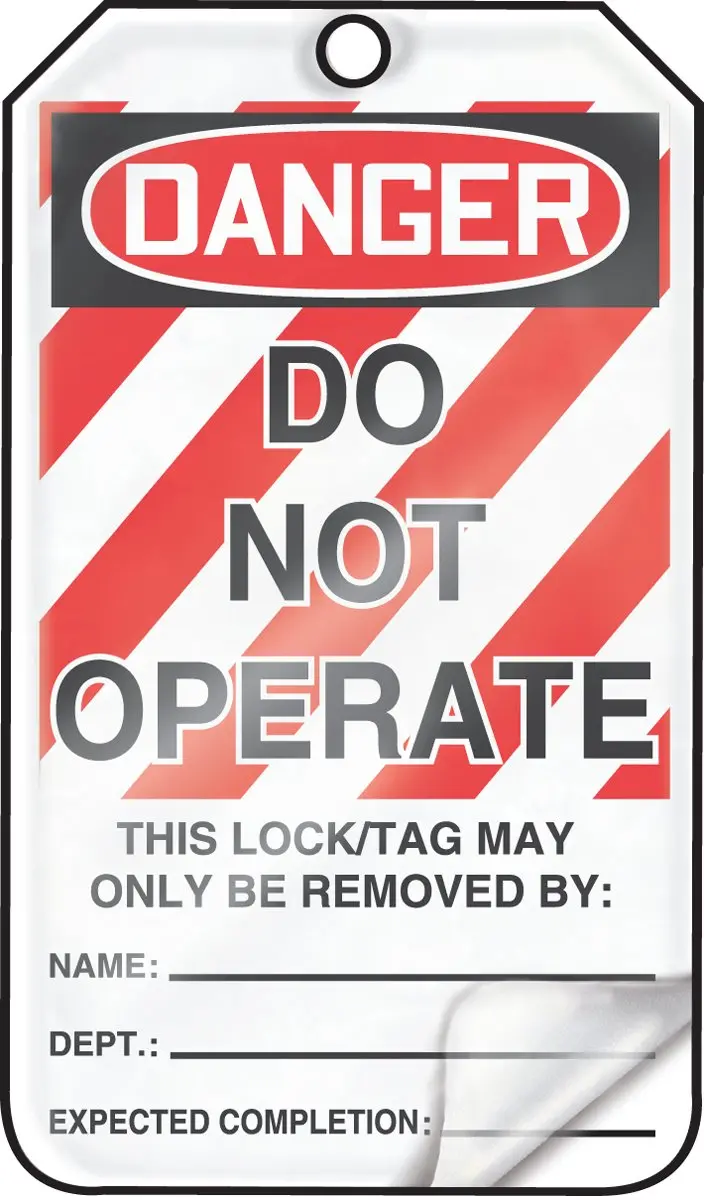 Accuform HS-Laminate Danger Lockout Tag – “Do Not Operate”, 5-Pack