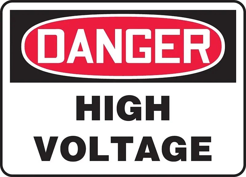Accuform MELC114VA Safety Sign – “Danger High Voltage”, Aluminum, 10″ x 14″