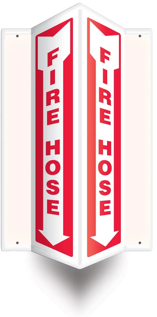Accuform PSP629 3D Projection Sign: “FIRE Hose” – 24″ × 4″, 0.10″ High-Impact Plastic, Pre-Drilled