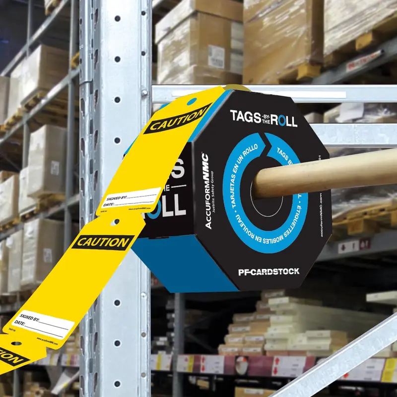 Accuform TAR156 Caution Safety Tags by the Roll – Blank Space for Custom Warnings, OSHA-Compliant PF-Cardstock, 250 Tags
