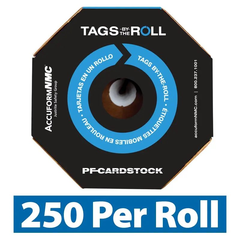 Accuform TAR156 Caution Safety Tags by the Roll – Blank Space for Custom Warnings, OSHA-Compliant PF-Cardstock, 250 Tags