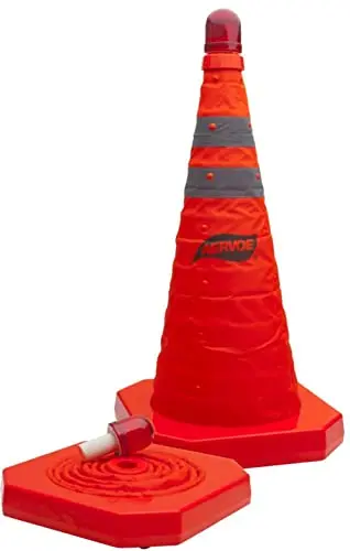 Aervoe Collapsible 18-Inch Safety Traffic Cones – Orange and Yellow