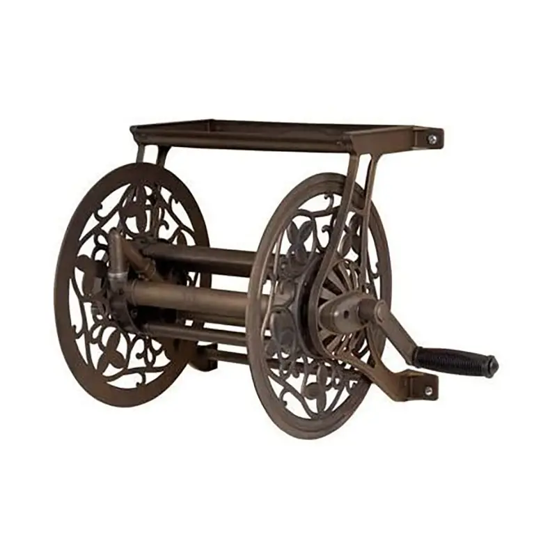 AMES 2398110 NeverLeak Wall-Mount Hose Reel – Decorative Brown Finish, Drip-Free Design