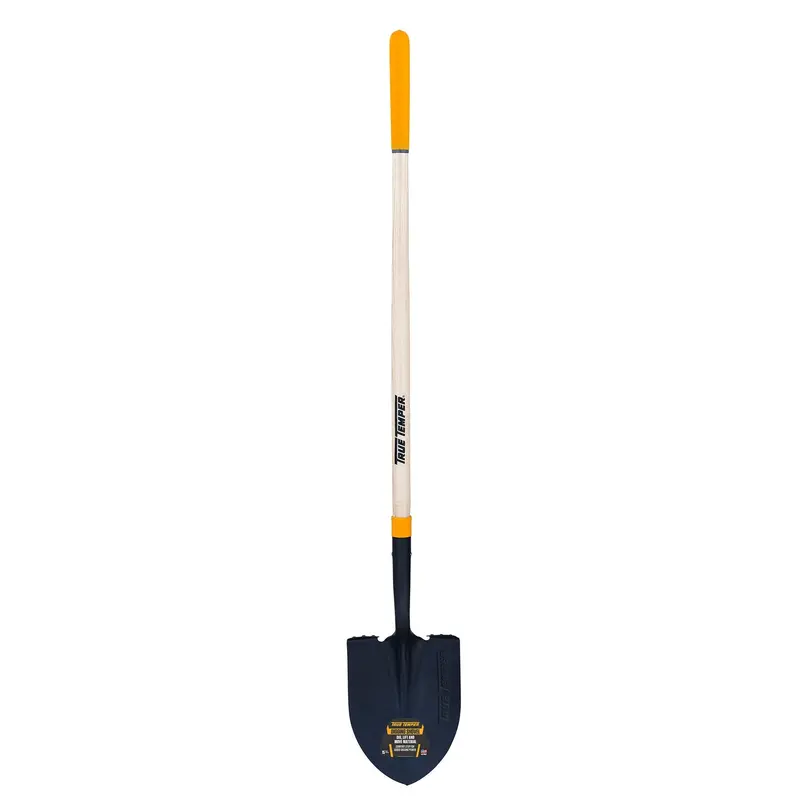 Ames True Temper Forged Round Point Digging Shovel — 57″ Overall Length with Hardwood Handle (Model 2585600)