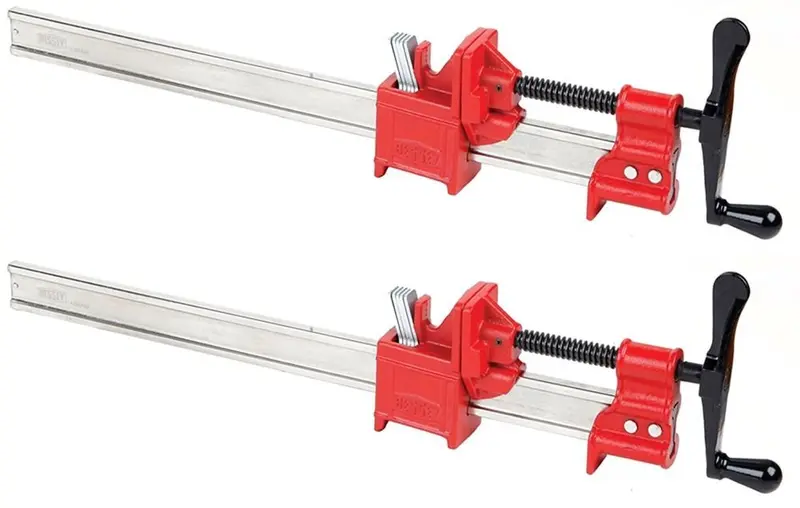 BESSEY 30-Inch Heavy-Duty I-Beam Bar Clamps — Pair for Professional Woodworking