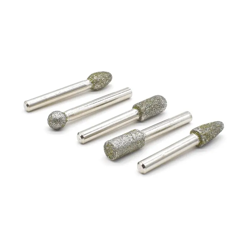 Big Horn 19391 Diamond Burr Set – 5-Piece, 1/4″ Shank, 50-Grit Coarse Cut