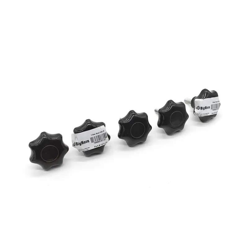Big Horn 19714B 7-Star Stud – 3/8″-16 Threaded Fastener for Trailer Hitches and Structural Applications (5-Pack)
