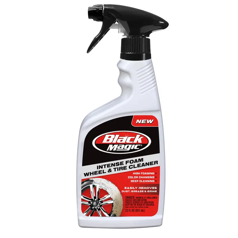Black Magic 120228 Intense Foam Wheel & Tire Cleaner – 22 Fl Oz, Deep-Cleaning Formula