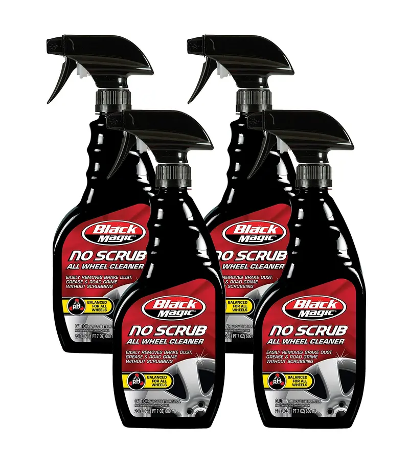 Black Magic BM41023W No-Scrub All-Wheel Cleaner – 23 oz Bottle (4-Pack)