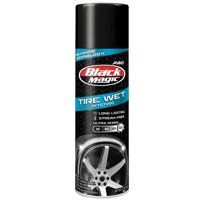 Black Magic Intense Tire Wet – High-Gloss Shine Enhancer, 17 oz. Aerosol Can (Single Unit)
