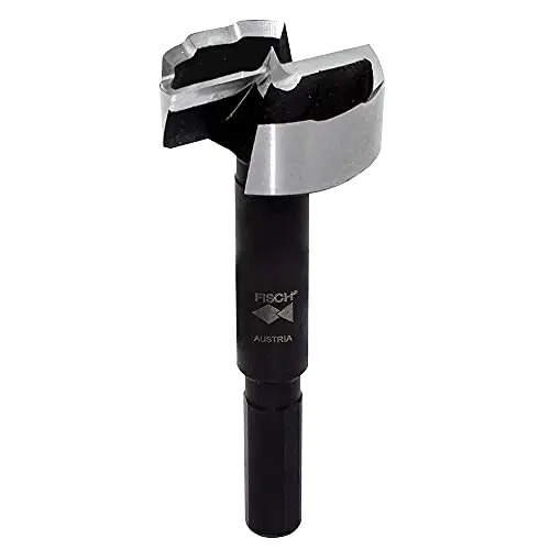 Black Shark Pro Forstner Bit – 50mm Diameter, 88mm Length, 10mm Shank, Triple-Cut Design