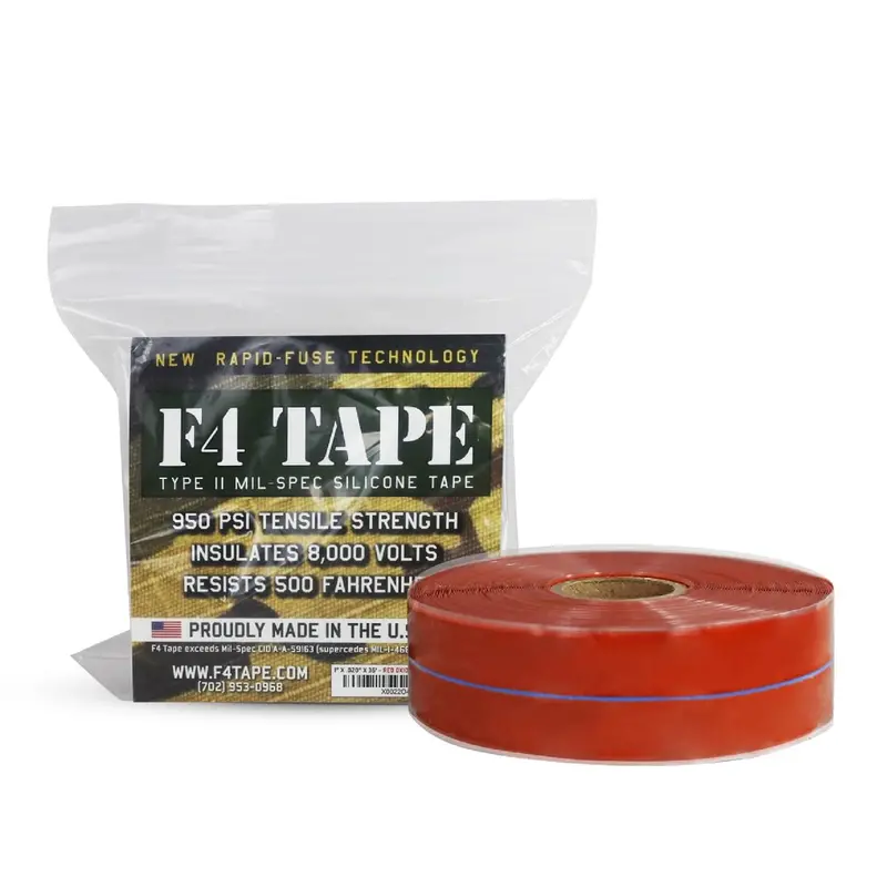 Bond It F4 Self-Fusing Silicone Repair Tape – Waterproof Emergency Seal for Pipes, Hoses & Wiring, 1″ x 36′, 20mil Thickness, Red