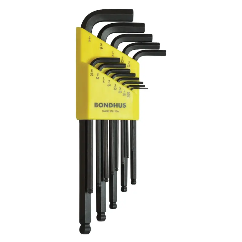 Bondhus 10937 Set of 13 Ball-End Hex L-Wrenches – .050″ to 3/8″ Sizes