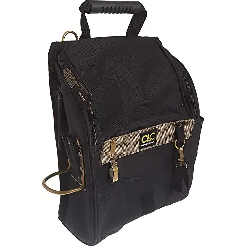 CLC Custom Leathercraft 1509 Electrician’s Zippered Tool Pouch – 21-Pocket, Black