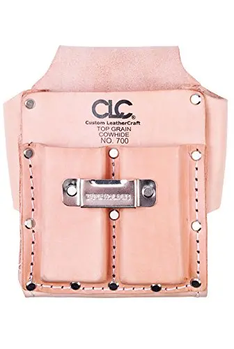 CLC Custom Leathercraft 700 Heavy-Duty 5-Pocket Tool Pouch – Durable Tan Construction