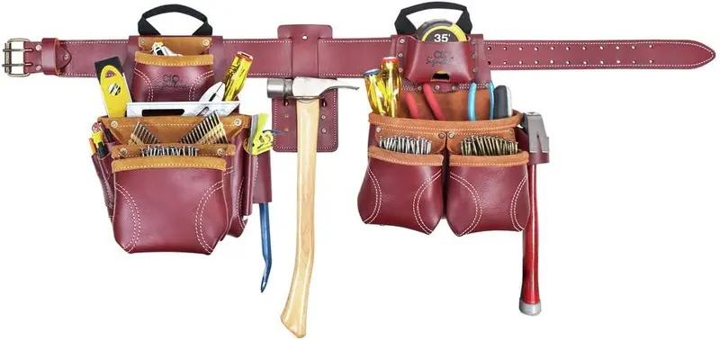 CLC Custom Leathercraft Signature Elite 19-Pocket Heavy-Duty Leather Tool Combo System