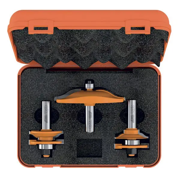 CMT 3-Piece Kitchen Router Bit Set – 1/2″ Shank, Right-Hand Cut