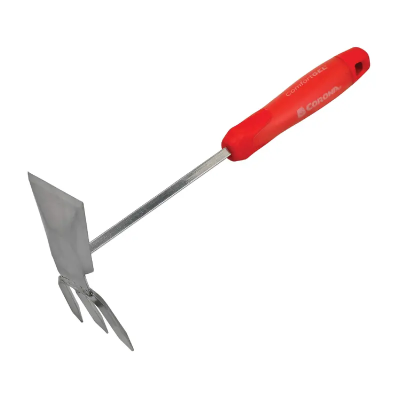 Corona CT3344 ComfortGEL Hoe & Cultivator — Stainless Steel, Ergonomic Red Handle