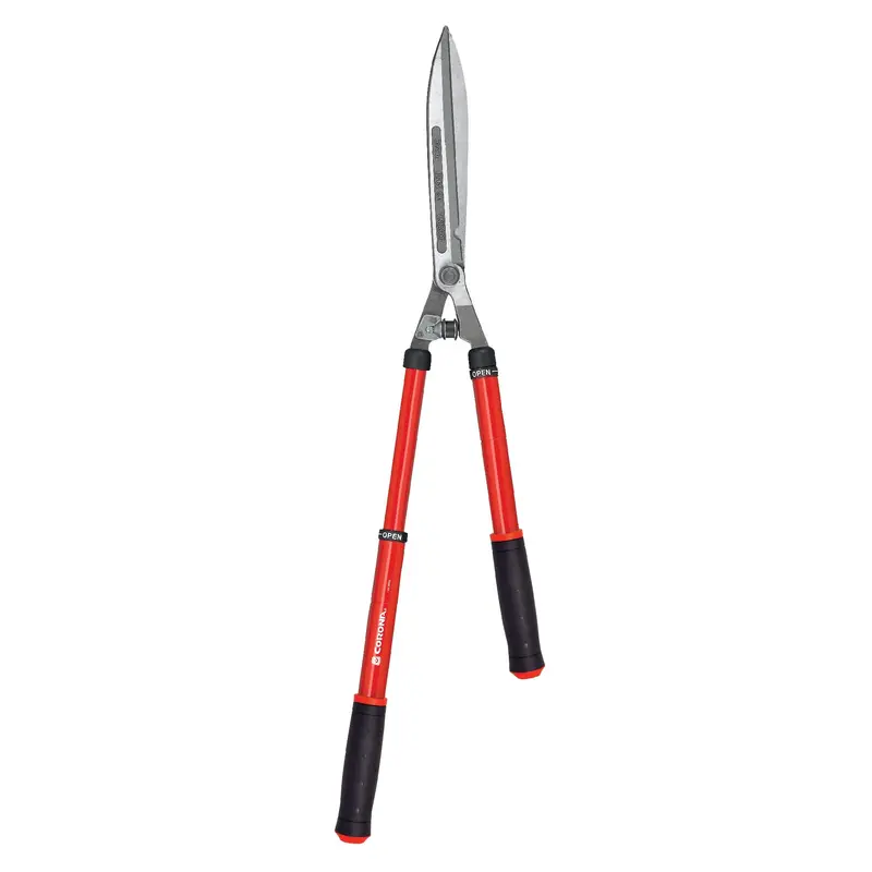 Corona HS-3950 Extendable Hedge Trimmer with 10-Inch Hardened Steel Blades, Red Handle