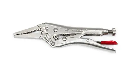 Crescent 6-Inch Long-Nose Locking Pliers with Integrated Wire Cutter (Model C6NVN)