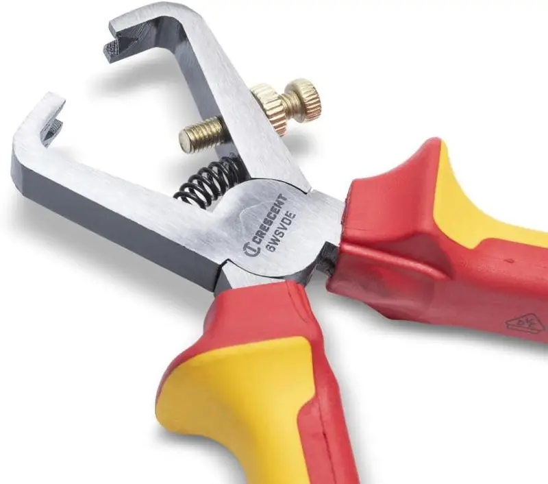 Crescent 6WSVDE 6″ VDE-Certified Wire Stripper Pliers – Insulated for Electrical Use