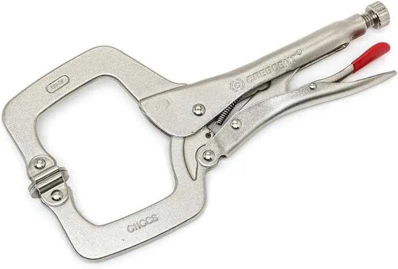 Crescent C11CCSVN 11-Inch Heavy-Duty Swivel-Pad C-Clamp with Compound Action
