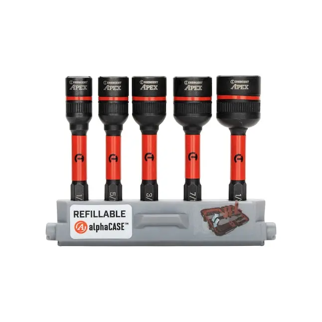 Crescent CAVBXR-5 Assorted SAE Bolt Extractor Pack – 5-Piece Impact-Ready Bolt Biter Set with Multiple Drive Sizes
