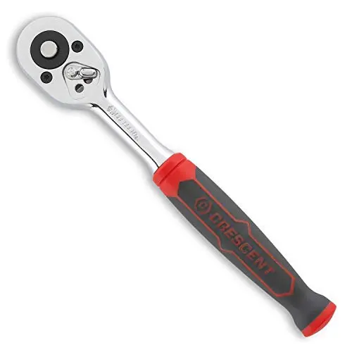 Crescent CRW1 Teardrop Ratchet – 1/4-Inch Drive, 72-Tooth Quick-Release, Dual-Material Handle