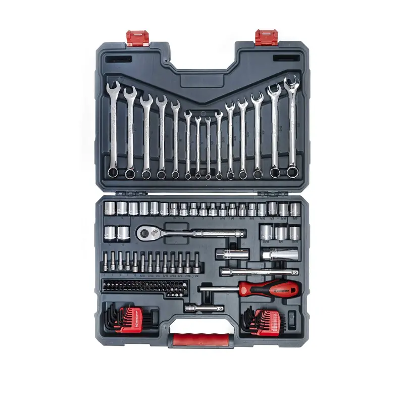 Crescent CTK128C 128-Piece 3/8″ Drive 12-Point Mechanics Tool Set – SAE & Metric