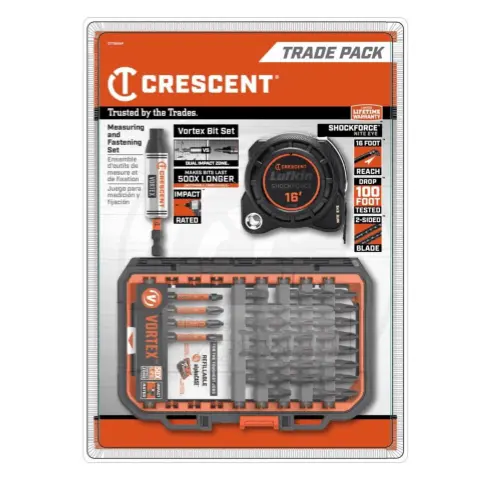 Crescent CTTBHAP 41-Piece Vortex BH Drill Bit & NITE EYE Tape Measure Combo Set