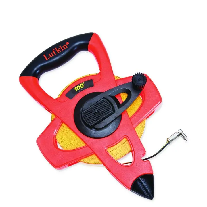 Crescent FE100 Fiberglass Tape Measure – 1/2-Inch x 100-Foot, Locking Blade and Dual-Sided Graduations