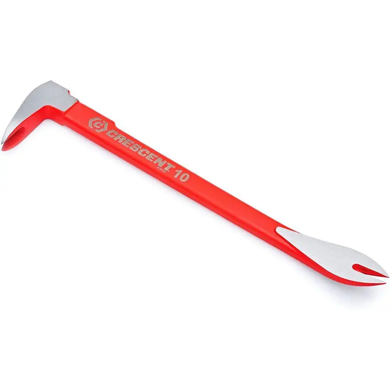 Crescent Flat Pry Bar – Durable Red-Anodized Steel Crowbar for General Demolition & Lifting