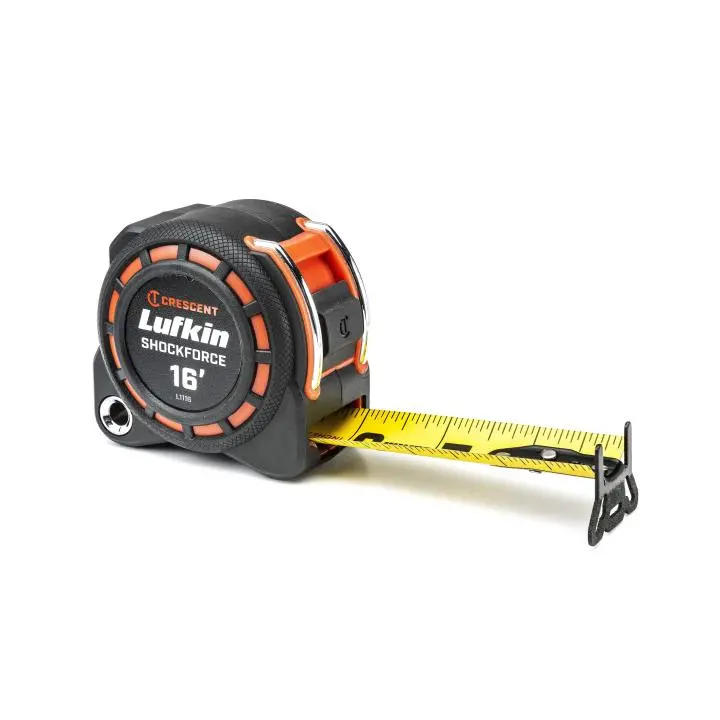 Crescent L1116-02 SHOCKFORCE G1 Tape Measure – 16′ Dual-Sided, 1-3/16″ Wide Blade with Impact-Resistant Housing
