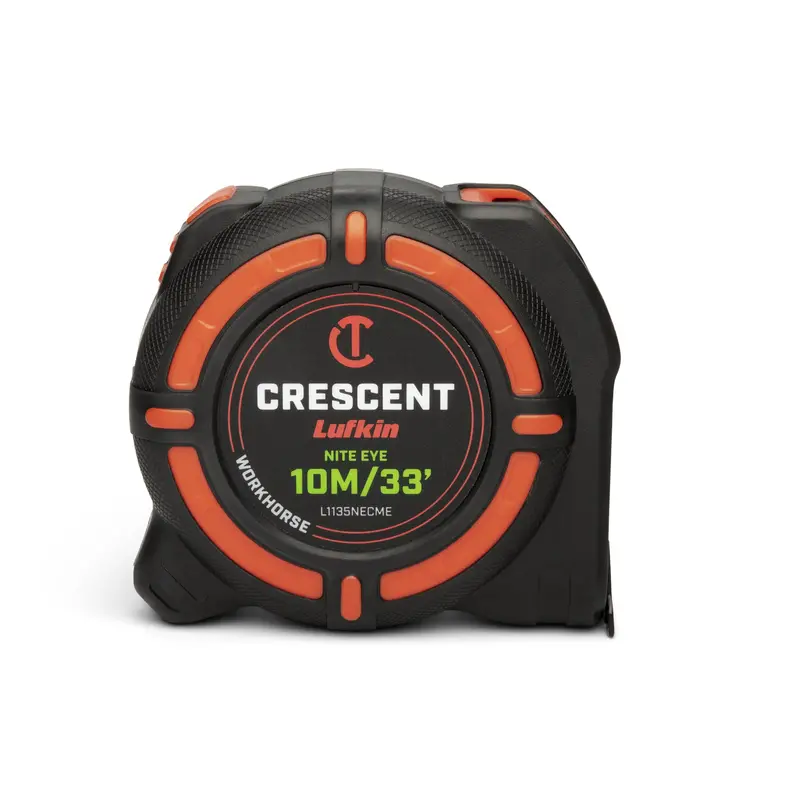 Crescent Lufkin L1135NECME NITE EYE Tape Measure – 35-Foot Glow-in-the-Dark Retractable Measuring Tape