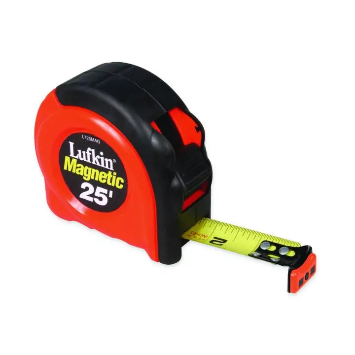 Crescent Lufkin Magnetic Tape Measure — 1 Inch Blade, 25 Foot Capacity, Yellow Clad Housing