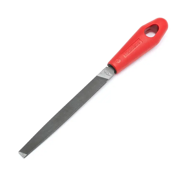 Crescent Nicholson 21687NN 6″ Bastard File – Mill-Single-Cut with Red Handle, Compact Precision Filing