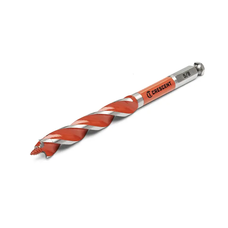Crescent Solid Auger Drill Bit – 7.5″ Length, 5/8″ Diameter for Heavy-Duty Wood Applications