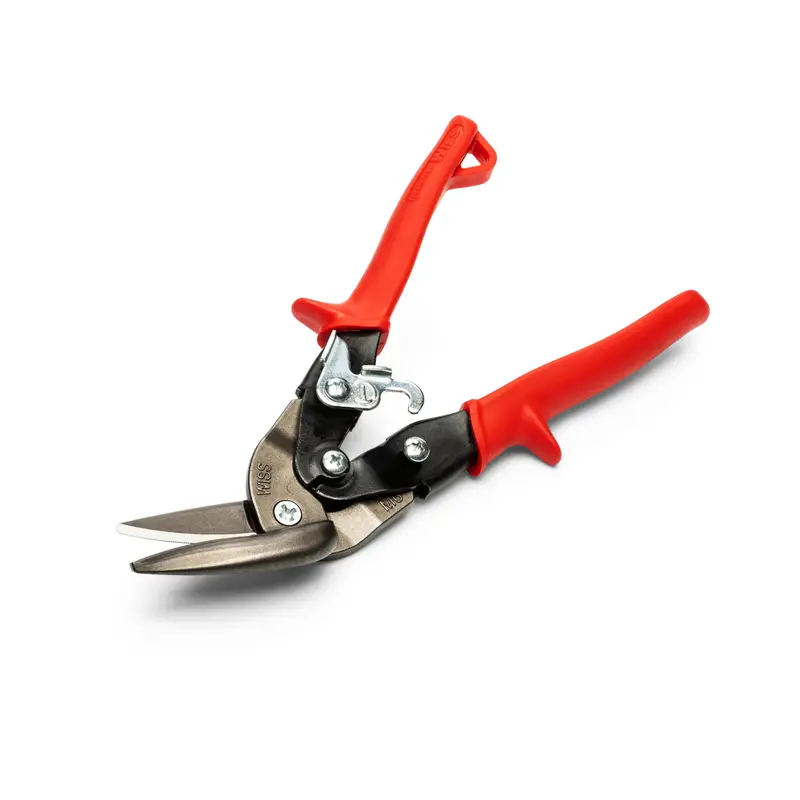 Crescent Wiss Metalmaster 9-1/4″ Offset Aviation Snips – Straight & Left-Cut for Sheet Metal