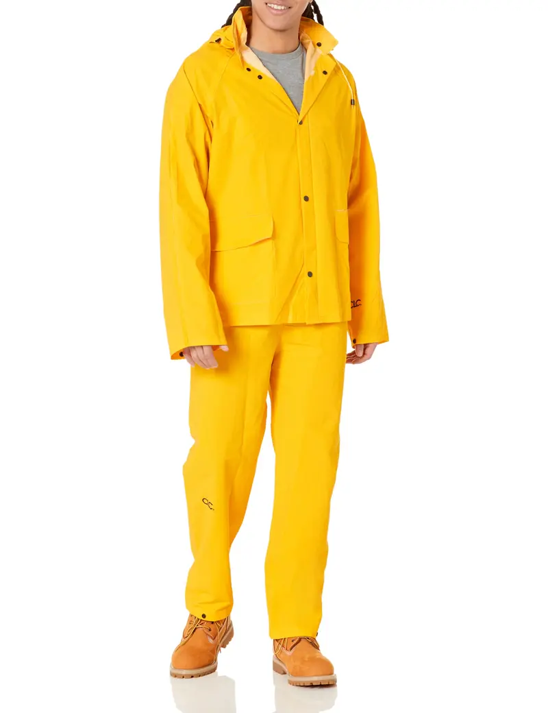 Custom Leathercraft Men’s Yellow Medium Powersports Bib Rain Suit for Motorcycling