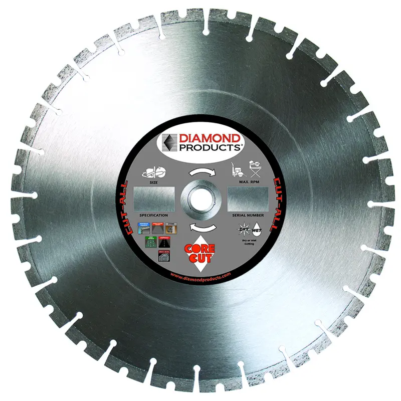 CUT-ALL M16 Dry Segmented Diamond Blade – 18″ x 125mm x 1mm, High-Speed Cutting