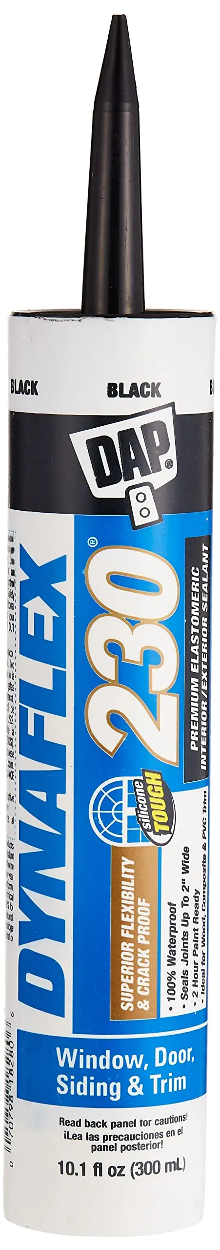 DAP DYNAFLEX 230 Black Flexible Building Sealant – 10.1 oz Tube