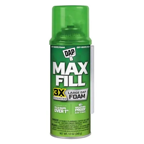 DAP Max Fill Straw Foam Sealant — Off-White Expanding Polyurethane, 20 oz Can