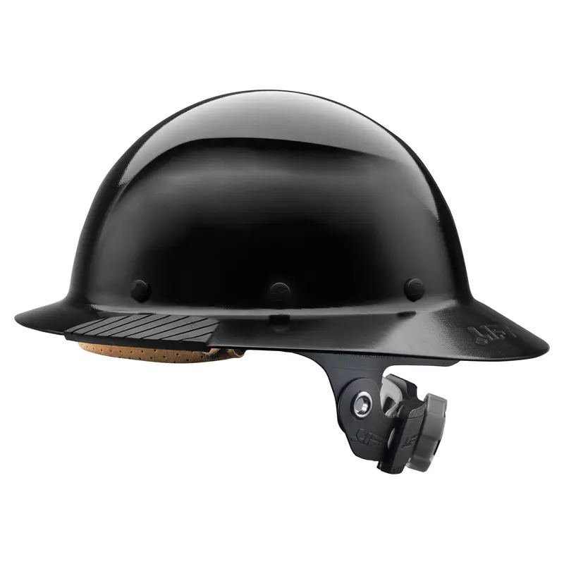 DAX HDF-15KG Fiber Resin Full-Brim Hard Hat – Lightweight Black Safety Helmet, ANSI/CSA Certified