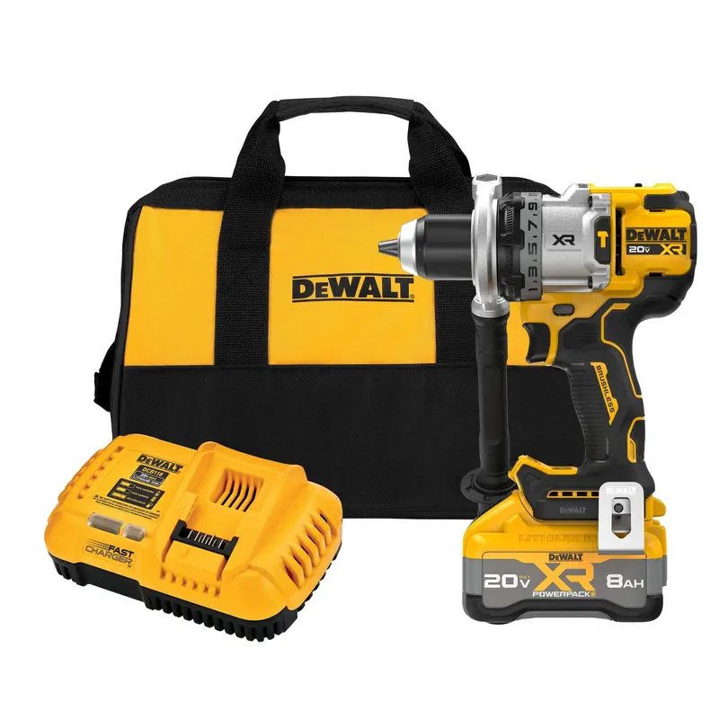 DEWALT 20V MAX XR Brushless 3-Speed Hammer Drill Kit – Includes 1/2″ Chuck & POWERPACK Battery