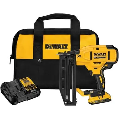 DEWALT 20V MAX XR Cordless 16-Gauge Straight Finish Nailer Kit