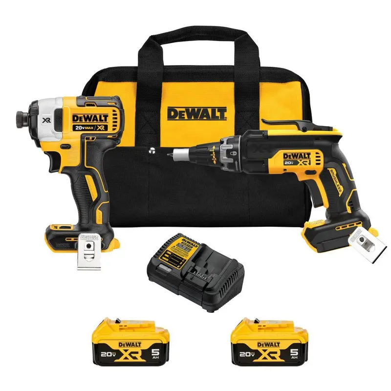 DeWALT 20V MAX XR Drywall Screw Gun and Impact Driver Bundle